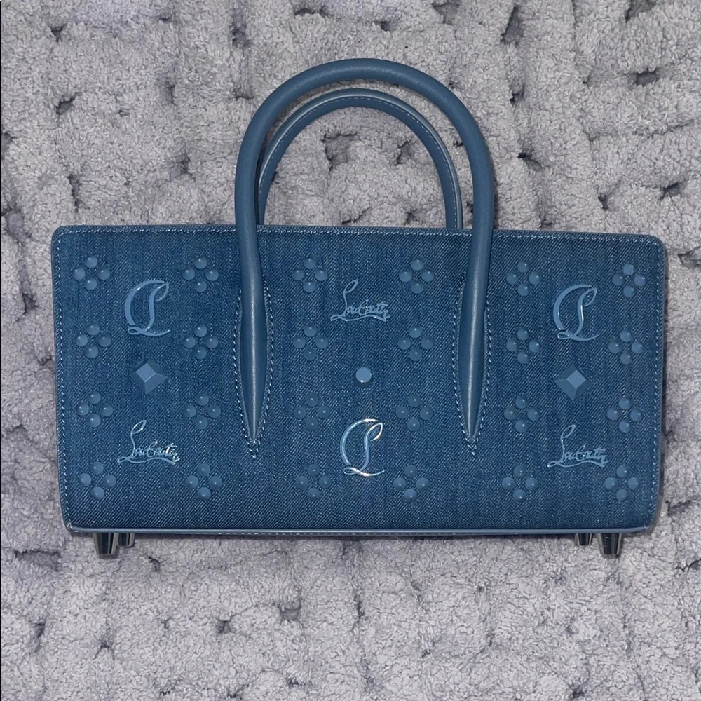 Christian Louboutin Denim Blue Tote